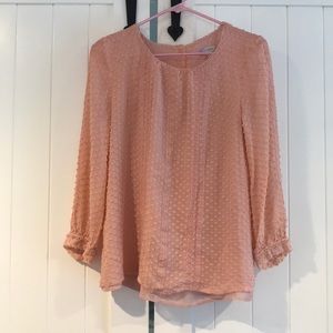 Pink button down (back) J.Crew top